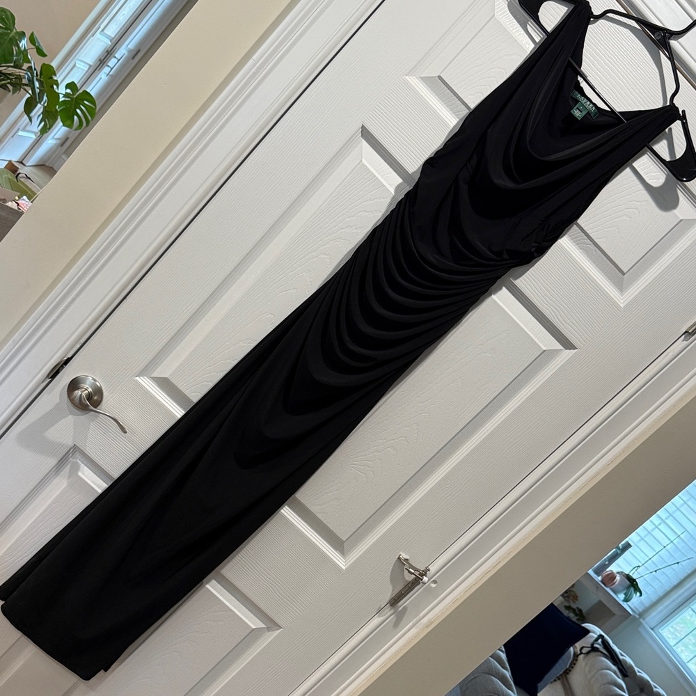 Ralph Lauren Evening Elegant Black Sleeveless Dress Sz 4